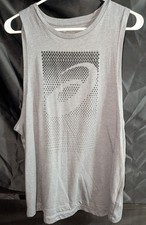 ASICS Women s Lightweight Gray Tank Top XL Crew Neck Gym Training