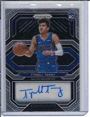 2020-21 Panini Prizm Tyrell Terry Auto Rookie Penmanship #RP-TTY Dallas Maverick