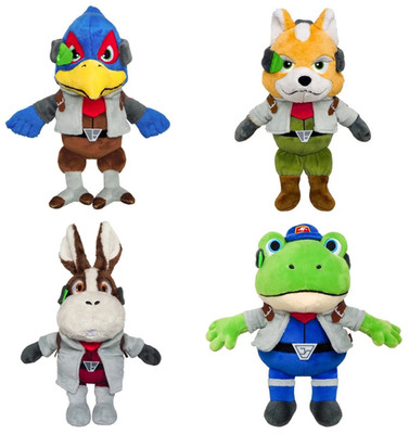 Star Fox All Star Collection Plush Toy Fox & Falco & Peppy & Toad Set of 4 PSL