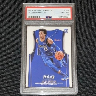 2018-19 Panini Threads Jalen Brunson #164 RC PSA 10 POP 30 - NBA FINALS MVP 