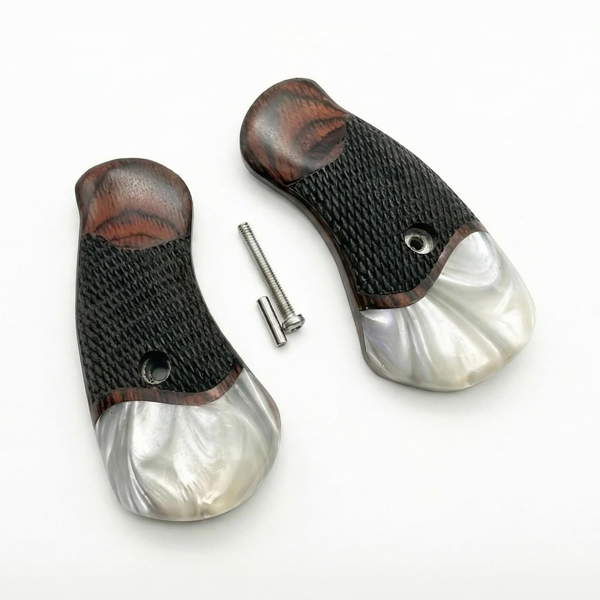 SMITH＆WESSON M-200 手錠 U.S.A製 Rock Island M206 M200 Grips Rosewood Pearl Checkered Replacement