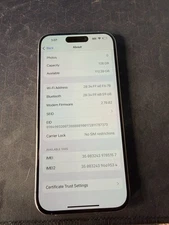 Apple iPhone 15 Pro 128GB Unlocked - Natural Titanium - Read Description