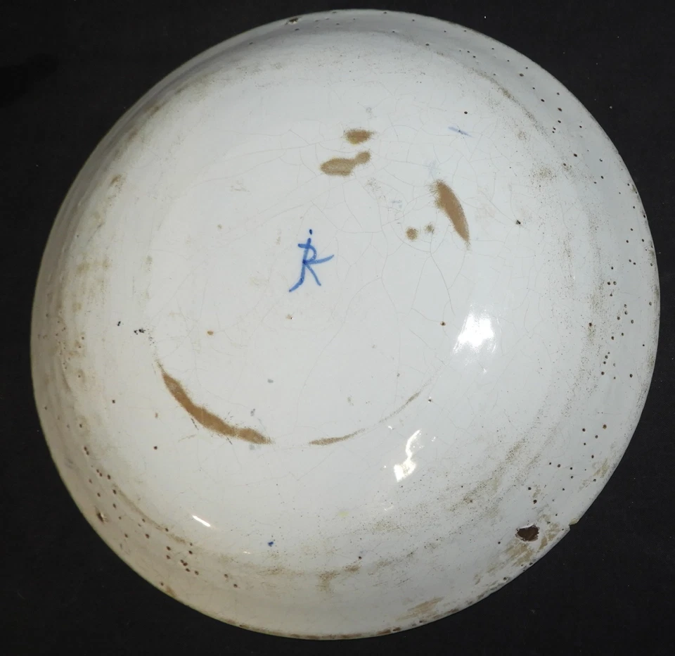 DELFT - PAYS-PAS : Assiette 19ème (23.8 cm, pas de fèle) Polychrome - Photo 2/4