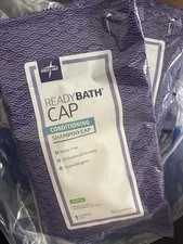 4 pack  Medline ReadyBath Rinse-Free Shampoo and Conditioning Caps, - MSC095230