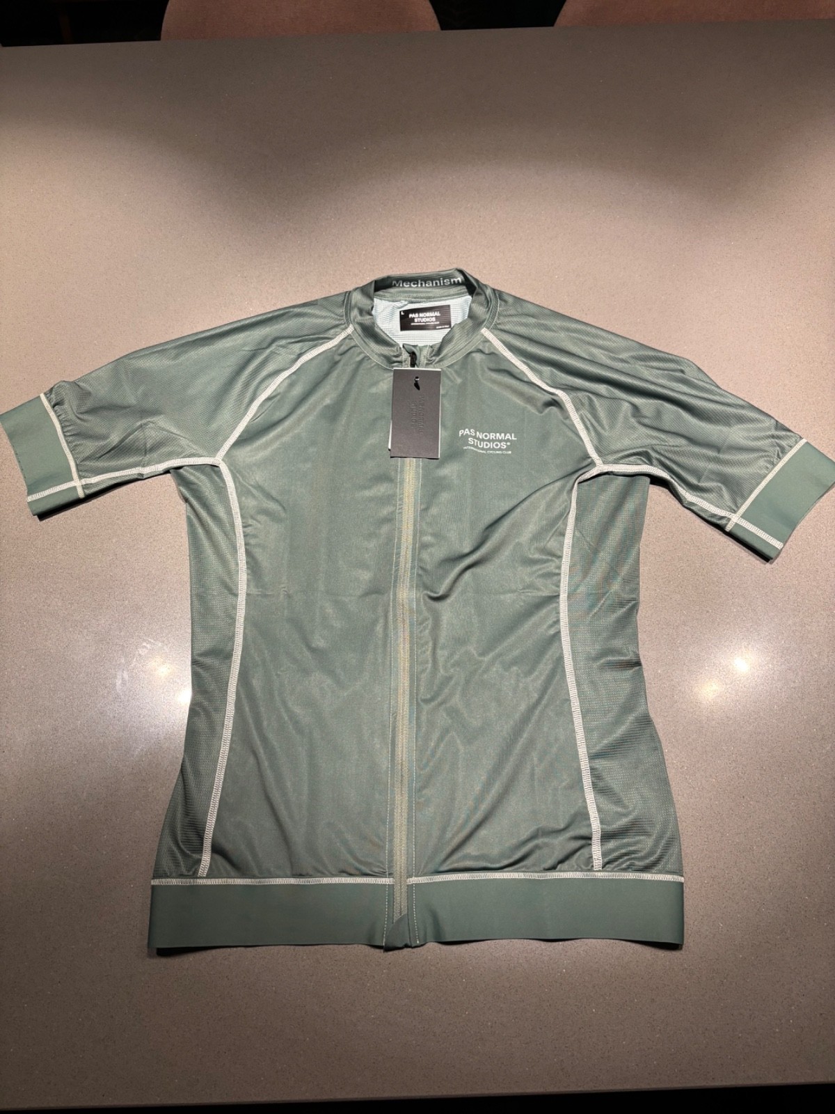 Pas Normal Mechanism Jersey (Mens - Size L) Khaki Green