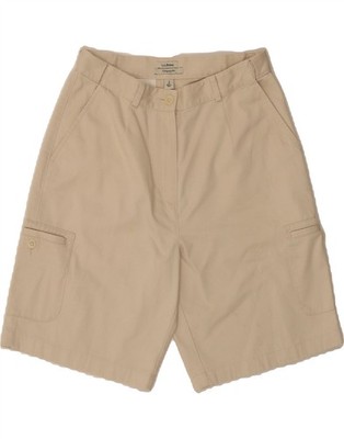 L.L.BEAN Damen hohe Taille Original Passform Cargo Shorts US 8 Medium W28 beige CH09