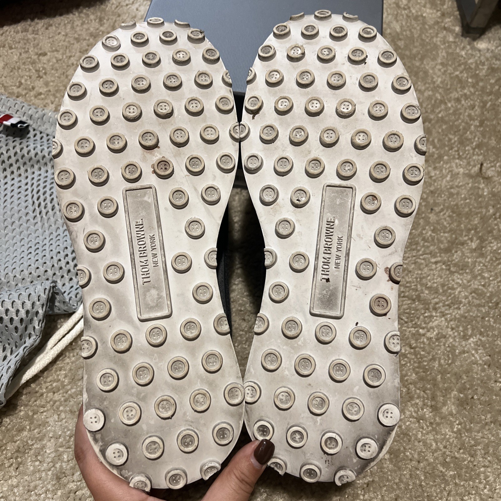 Thom Browne Tech Runner Wool Flannel Sneakers – S… - image 8