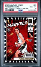 2025 DONRUSS WNBA NET MARVELS PRESS PROOF PAIGE BUECKERS ROOKIE RC PSA 10 POP 3