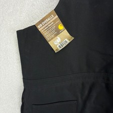 Carhartt Zip-To-Waist Insulated Bibs Overalls Mens 50x30 R38 BLK Black NWT NOS