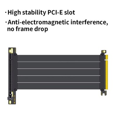 PCI-E Express 4.0 16X Riser Video Card Extension Shielded Flexible Cable 90° Mou