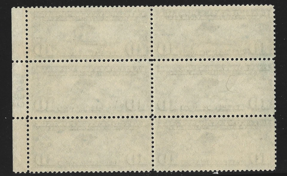 USA C10  Lindbergh Plate # Block(6) -  F/FV - MNH -Full Original Gum - CV$130.00 - Image 2 of 2