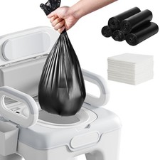 Commode Liners with Absorbent Pads, 100 Bedside Commode Liners and 40 Commode Pa