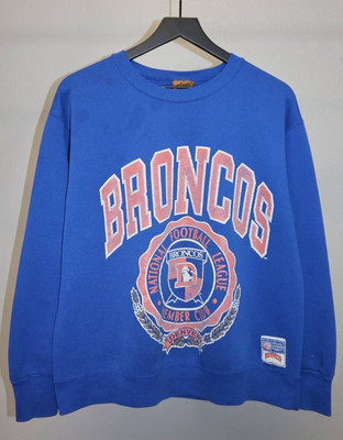 Vintage Nutmeg Denver Broncos Crewneck Sweatshirt Men's L USA Made NFL 90s