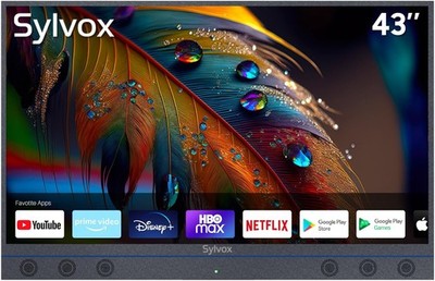 SYLVOX  43'' Smart Outdoor TV 4K UHD Built-in Subwoofer Speaker 1000nit