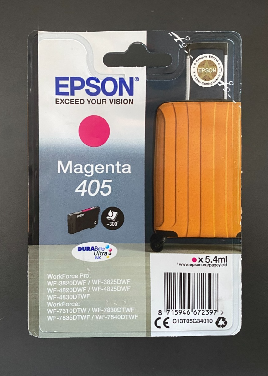 Genuine Epson 405 Ink - MAGENTA / WF-3820DWF WF-3825DWF (INC VAT) BOXED - Image 2
