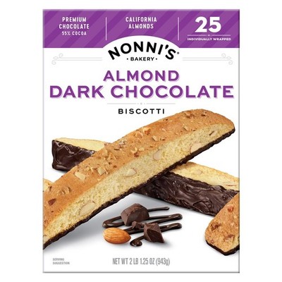 Nonni's Almond Dark Chocolate Biscotti: 25 Count, 2lb,1.25 oz (943 g)