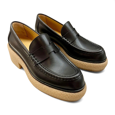 Hermes Fanny H Platform Loafers Size 37 In Noir BNIB | eBay