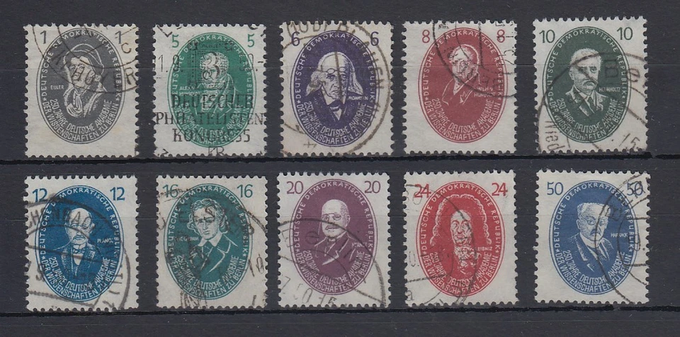 DDR 1951 Akademie der Wissenschaft Mi.-Nr. 261-70 Satz 10 Werte kpl. gestempelt - Bild 1 von 1