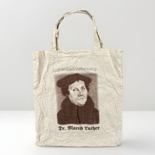 Vintage Dr. Martin Luther Lutherstadt Wittenberg Portrait Museum Canvas Tote EUC