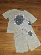 Marvel Black Panther Boys Size 6 Shorts Set New Eb4 