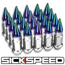 Sickspeed 20 Polishedneo Chrome Spike Aluminum 50mm Lug Nuts Wheels 12x1.25 N12