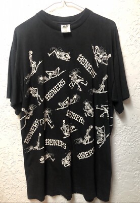Vintage Boners All Over Print T Shirt Sex Positions Skull