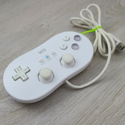 Nintendo Wii White Wired Classic Controller Genuine OEM (RVL-005