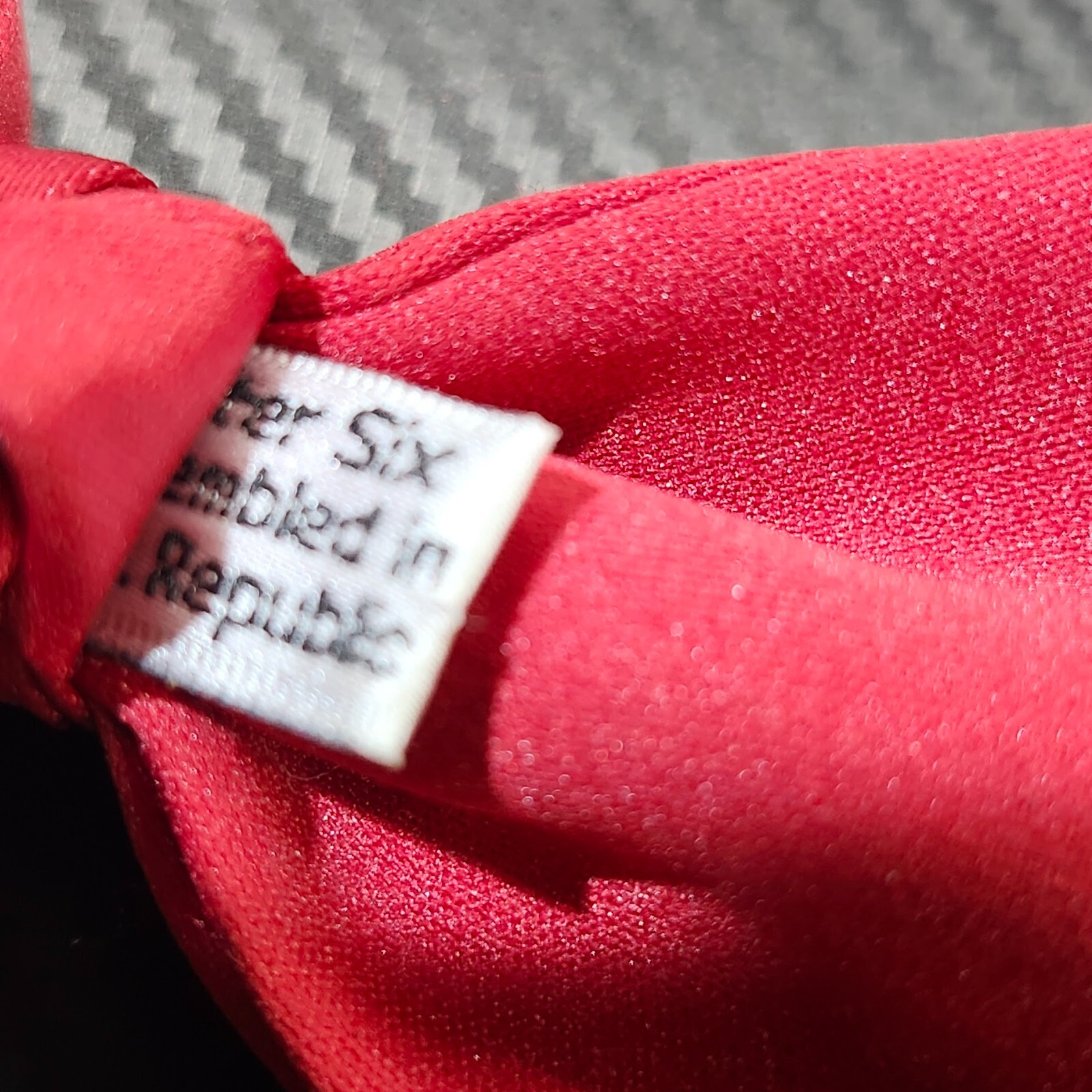 Vintage After Six Solid Red Pre-tied Bowtie Made In The Dominican Republic image 2