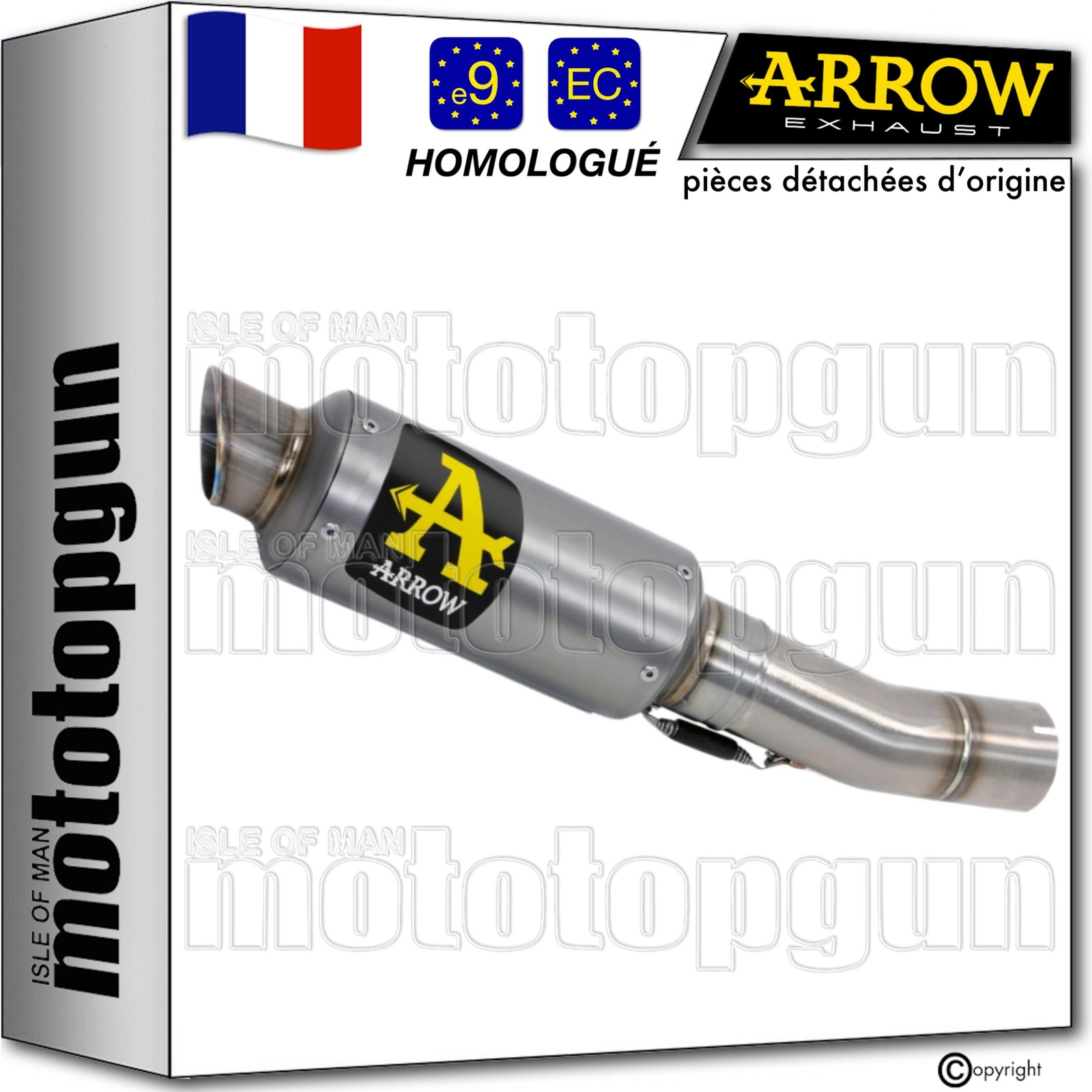 Silencieux de prestige Arrow GP2 en titane homologué KTM 790 Duke 2023