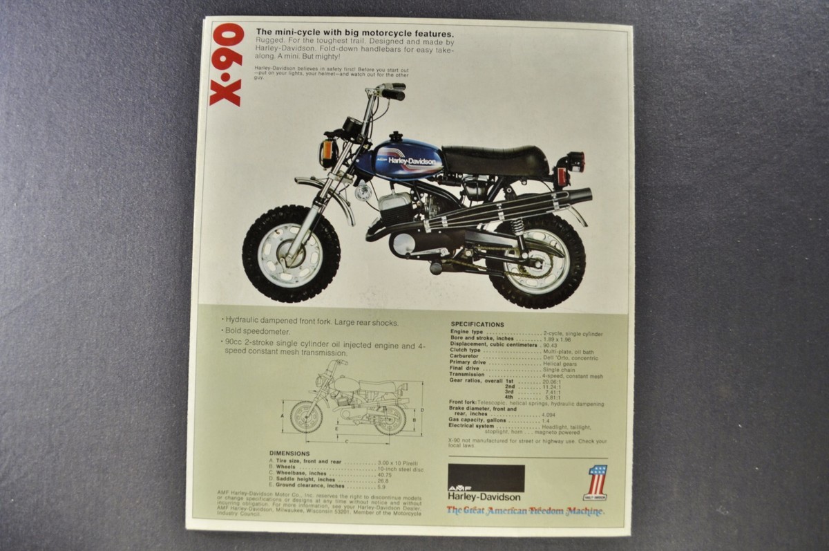 1975 Harley-Davidson Motorcycle Brochure SX-250 175 125 Z90 X90