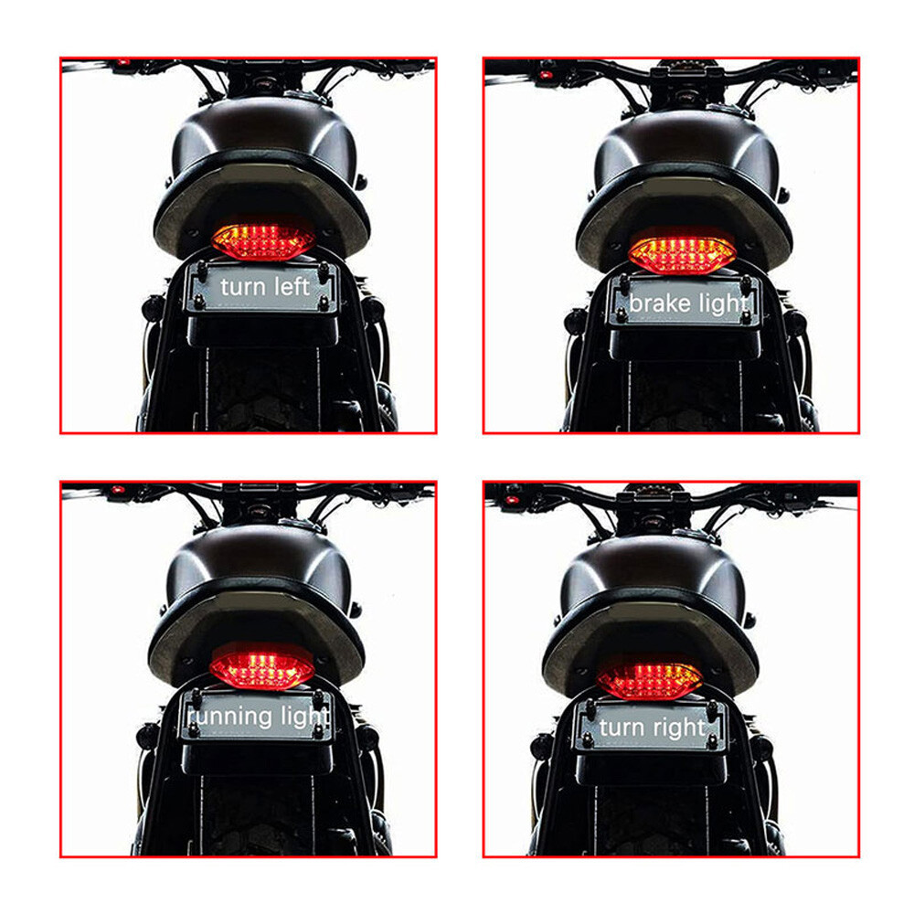 16LEDs Motorcycle Quad ATV Turn Signal Brake License Plate