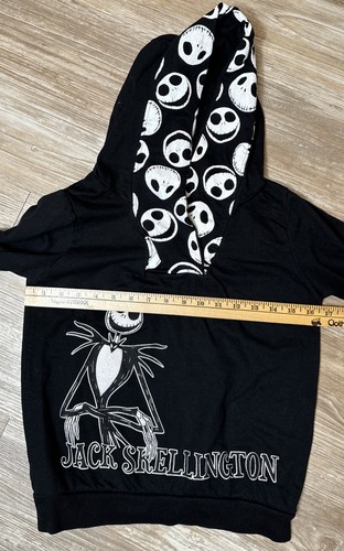 Disney Unisex Kids Size 10-12 Black White The Nightmare Before Christmas Hoodie - Picture 3 of 8