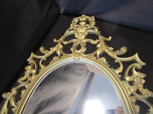 Vintage Burwood Hollywood Regency Gold Ornate Wall Mirror 4248 1970's 33”T - Picture 5 of 12