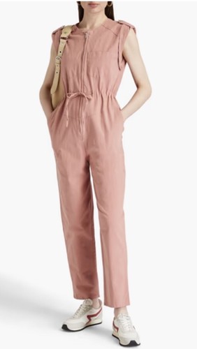Ba&Sh Alia Aviator Jumpsuit Rouge Rosa ärmellos Hose Bein Gr. M (6) Neu mit Etikett $ 385 - Bild 15 von 19
