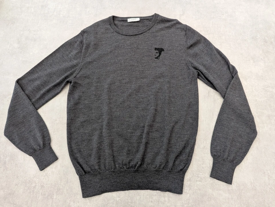 Versace Collection Jumper Mens XL Wool Pullover Knit Preppy Luxe Designer Italy - Image 4 of 4