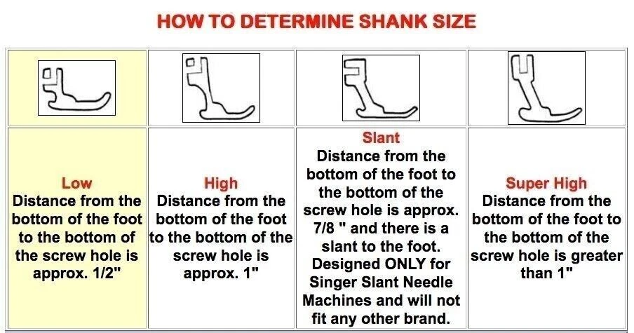 Pie de cremallera con bisagras ajustables para máquina de coser Kenmore para máquinas de caña alta Foto 4 de 4
