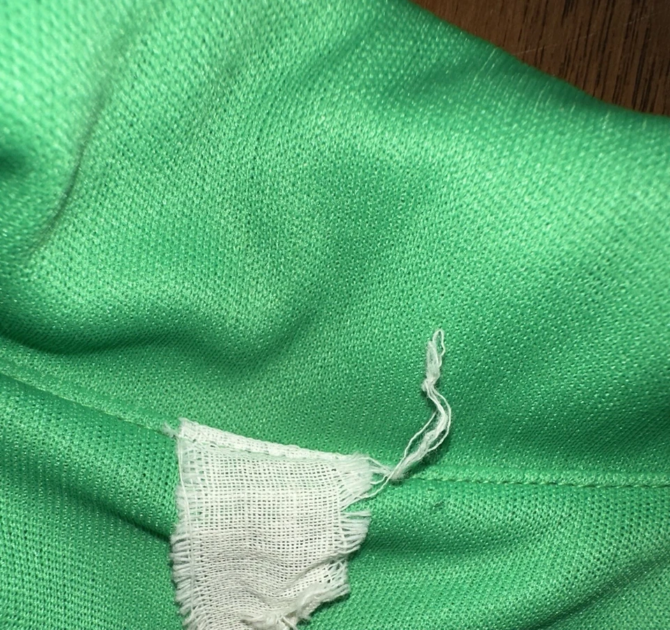 Mono Hippie Boho De Colección Años 60 70 Botón Delantero Pierna Ancha Verde Lima Disco RARO Foto 3 de 4