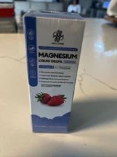 Magnesium + Omega-3 + L-Theanine Liquid Drops Strawberry Flavor 2 oz Exp 11/2025
