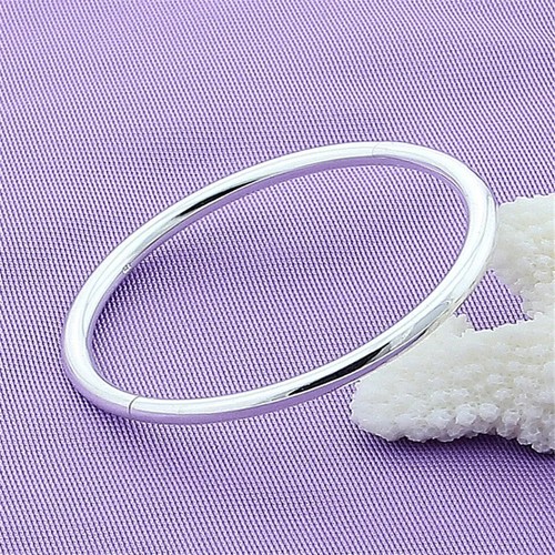 DOTEFFIL 925 Sterling Silber massiv glatt Öffnung Armreifen Armband Party Schmuck - Bild 3 von 6