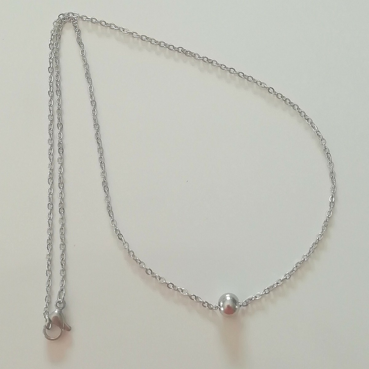 Collier homme cuir boule métal argenté