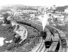 1880-97 NY Central RR at Little Falls, NY Old Vintage Photo 8.5" x 11" Reprint