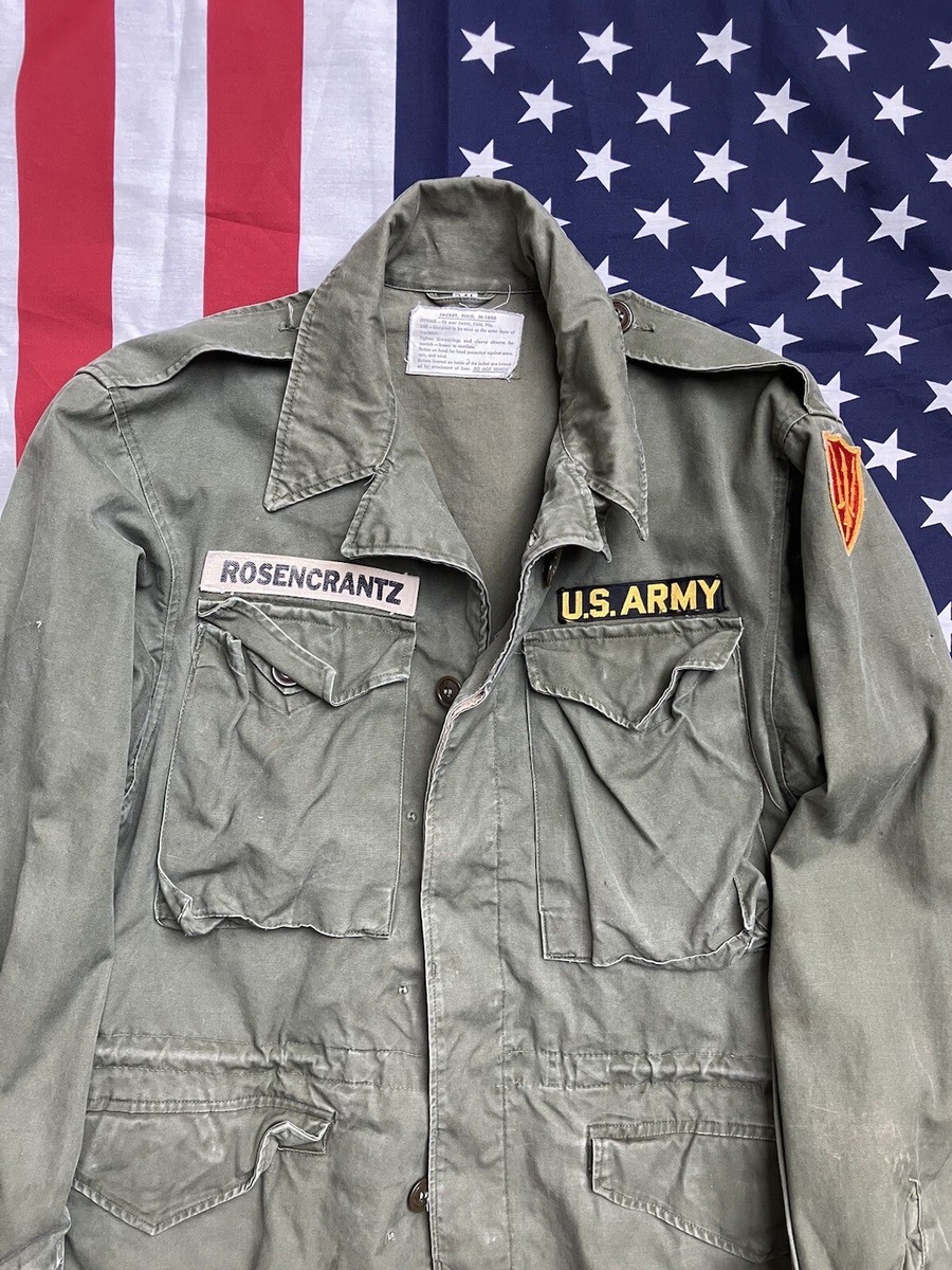 Vintage 1950's Field Jacket M50, Size 34L (M/L), Incredibly Rear
