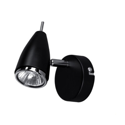 SpotLight Deckenstrahler Wandstrahler Spot Halogen 1 flg., 50Watt, GU10, schwarz