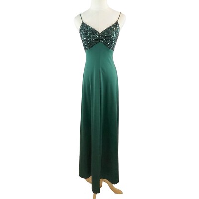 chinese dress ladies Uranie Emerald Green Gathered Maxi Dress, L / Green main image 0
