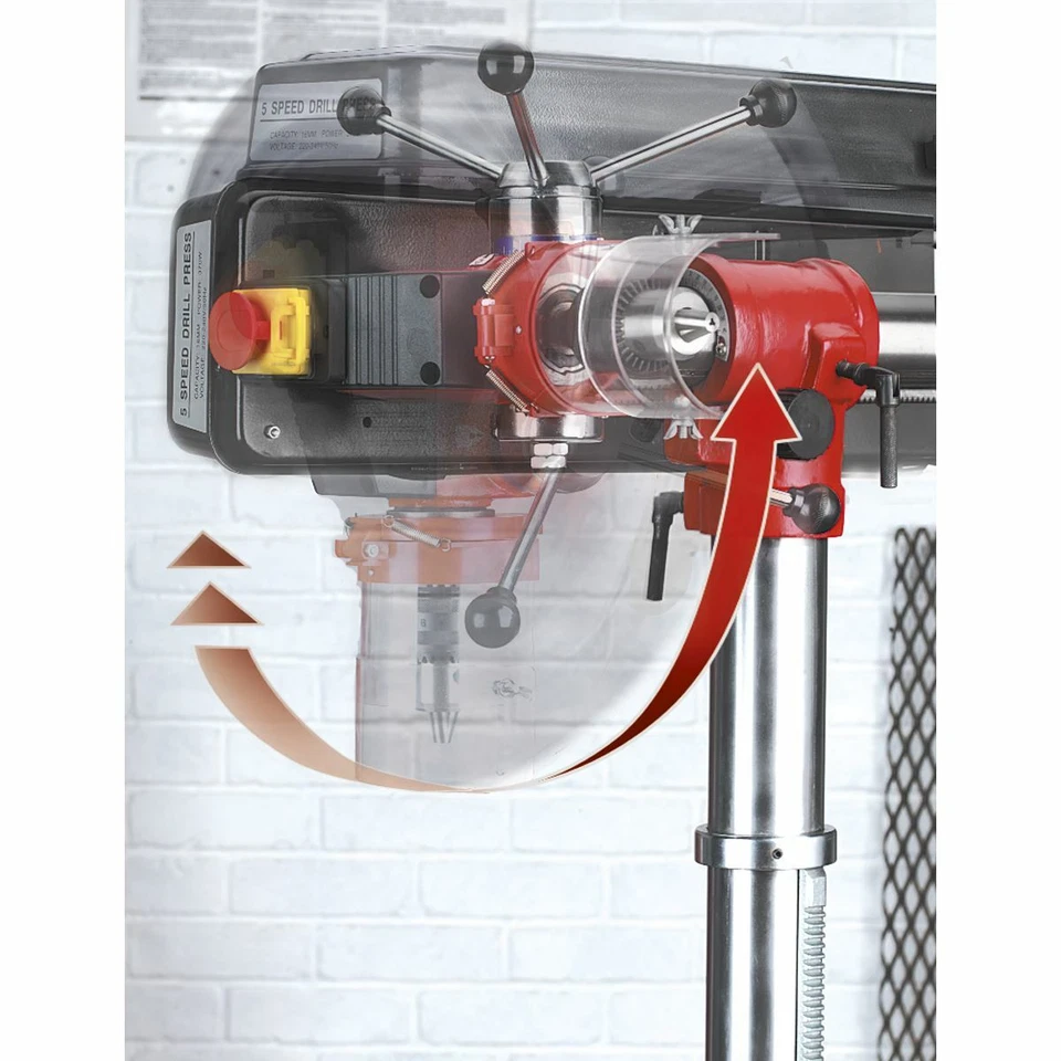 Sealey Radial Pillar Drill Bench 5-Speed 820mm Height 550W/230V - Image 3 of 4