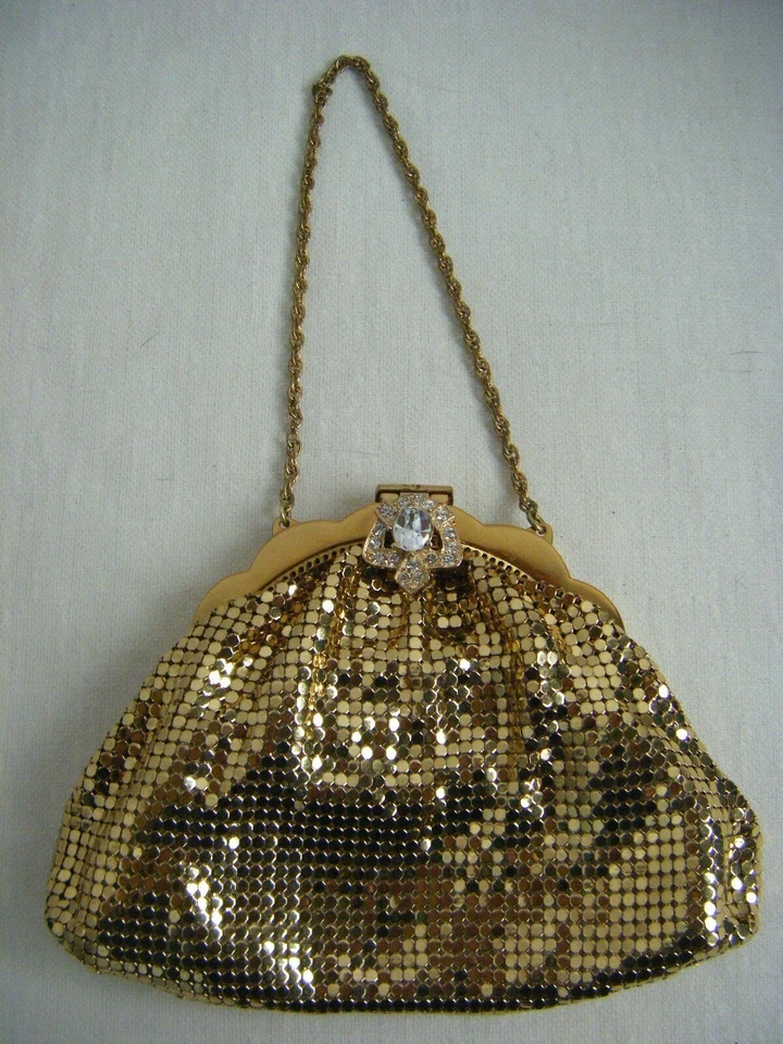 Whiting & Davis Vintage Maille Or Petit Sac Soirée #2908 - Photo 1/4