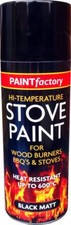 Heat resistant Black Matt spray paint for Stove Exhaust High Temperature 400ml