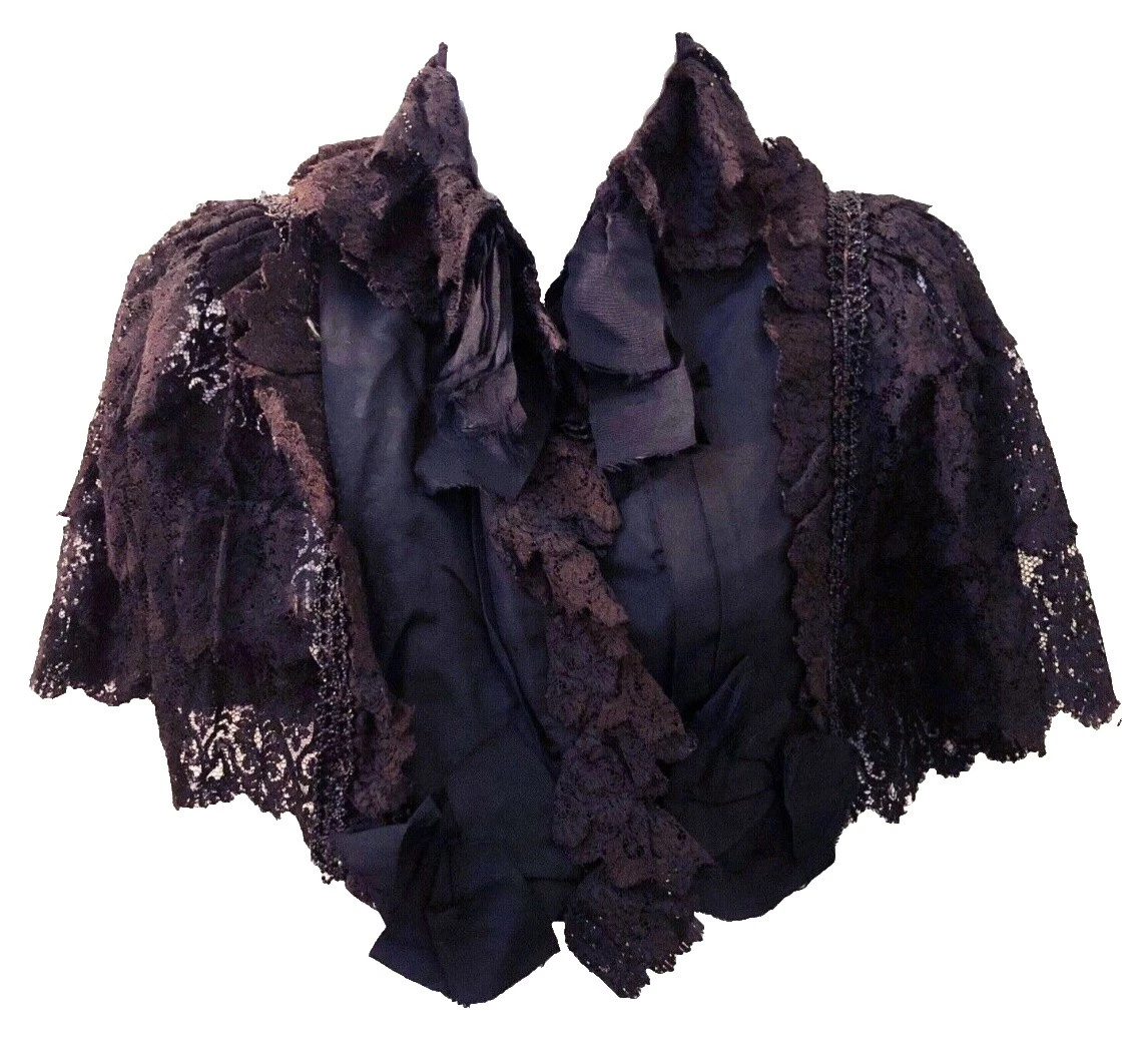 Cachecóis e xales Vintage Vitoriano Preto