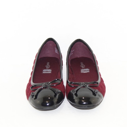 EAST 5TH womens Aloha slip on flats shoe size 7 M red wine fabric upper NEW - Picture 4 of 6