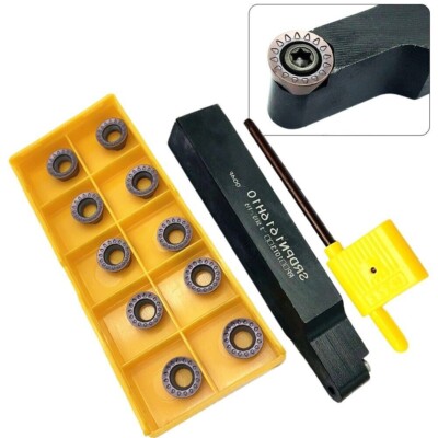 1 x SRDPN1616H10 + 10PCS RPMT10T3MOE-JS  turning tool holder boring R5 insert